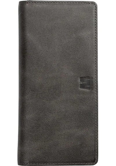 Mft Leather Hakiki Deri Unisex Telefon Bölmeli Cüzdan Golden 3367 Tiguan Antrasit