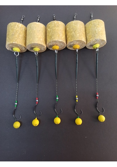 Sazan Rig Küspe Aparatlı Karışık Rig Takımı 5’li Set
