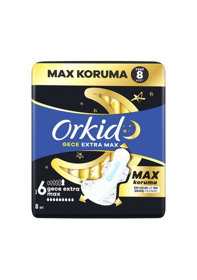 Orkid Ultra Ekstra Gece Ekstra Max 8'li - 7 Adet Tarı