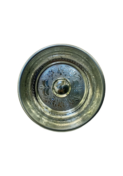 20 Cm Metal Hamam Tası Gümüş