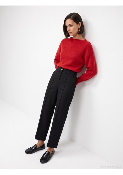 Dilvin 72809 Dikiş Detaylı Culotte Pantolon Siyah