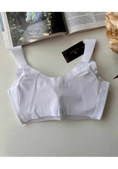 Carla Balensiz Dikişsiz Push-up Invisible Ice-silk Görünmez Süt Beyaz