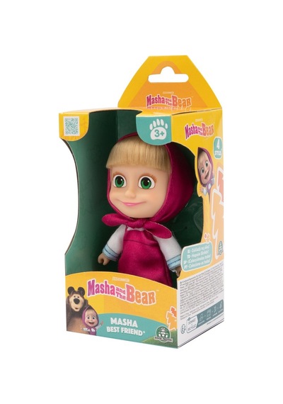 Masha & Koca Ayı - 12 Cm Masha Bebek - Kamp Kıyafetli