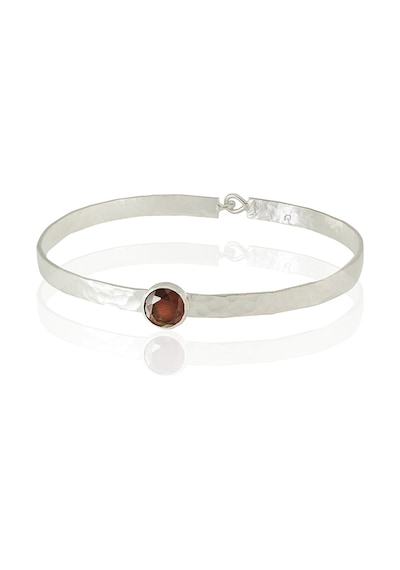 Kadir Jewellery 925 Ayar Gümüş Kaplama El İşçiliği Zirkon Taşlı Kadın Kelepçe Bilezik Kuru Erik