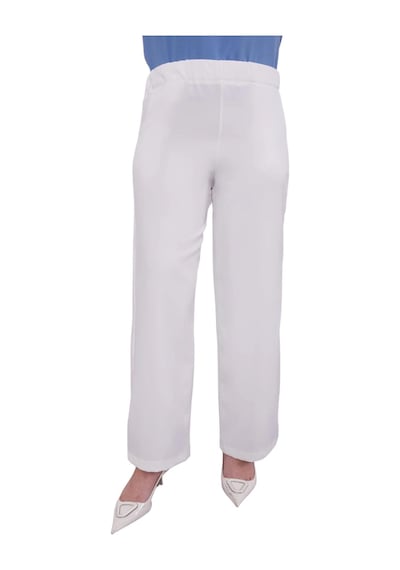 Kadın Beli Lastikli Pantolon Ekru