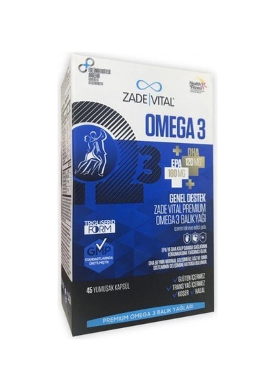 Zade Vital Omega 3 Balık Yağı Premium 45 Blister