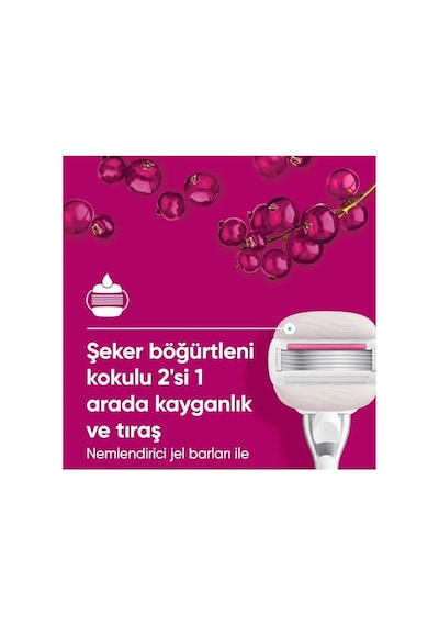 Gillette Venus Pro Comfortglide Sugarberry Kokulu Kadın Tıraş Bıçağı, 3 Yedek Tıraş Bıçağı