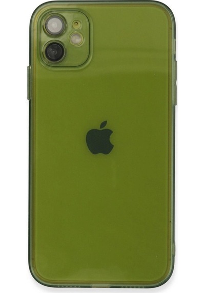 Apple Uyumlu   iPhone 12 Kılıf Fly Lens Silikon - Yeşil