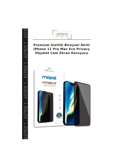 Premium Gizlilik Bireysel AkıllıApple iPhone Uyumlu 11 Pro Max Eco Privacy Hayalet Cam Ekran Koruyucu