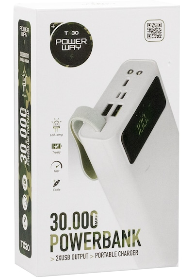 Powerway Tx30 30000 Mah Dijital Göstergeli Powerbank Altın - Dore