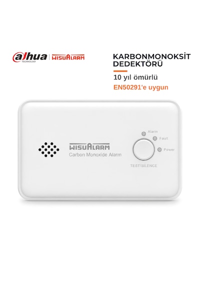Wisualarm C03 Karbonmonoksit Dedektörü 10 Yıl Pil Ömrü 85 Db Alarm