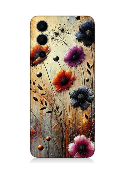 Tecno Pova Neo 2 Uyumlu Rüzgarda Yalnız Çiçekler Desenli Silikon Kılıf Çok Renkli
