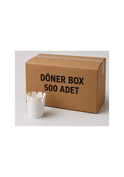 26 Oz Döner Box 500 Adet Kâğıt Döner Kebabı Kutusu Beyaz - 913782617 Beyaz