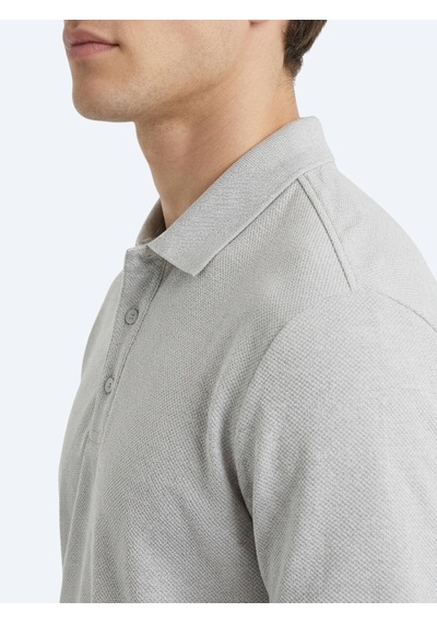 Kip Gri Çizgili %100 Pamuk T-shirt
