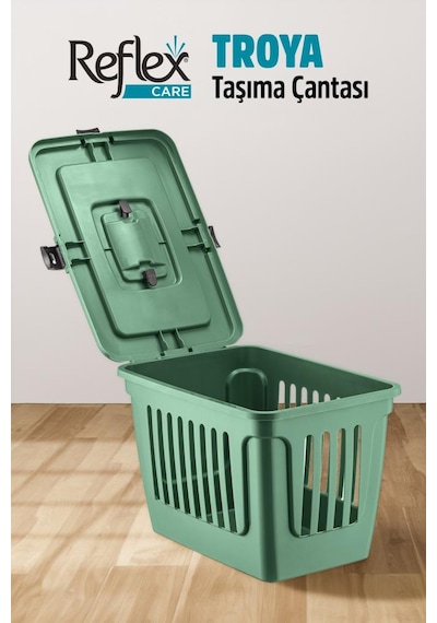 Reflex Care Troya Kedi Ve Köpek Taşıma Çantası - Yeşil - 49,5x33,5x33 Cm