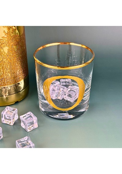 Perlotus O Harfli Gold Altın Yaldızlı Viski Kadeh Bardak Jumbo Serisi Beyaz