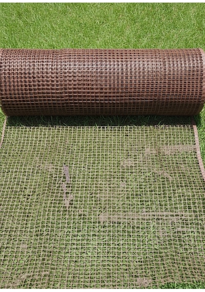 Plastik Kahverengi Dekoratif Bahçe Çiti Perde Balkon Filesi 20 Mm Göz Kedi Filesi Kümes Filesi Çiti
