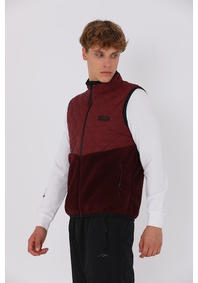Maraton Regular Erkek Dik Yaka Bordo- Yelek Bordo-