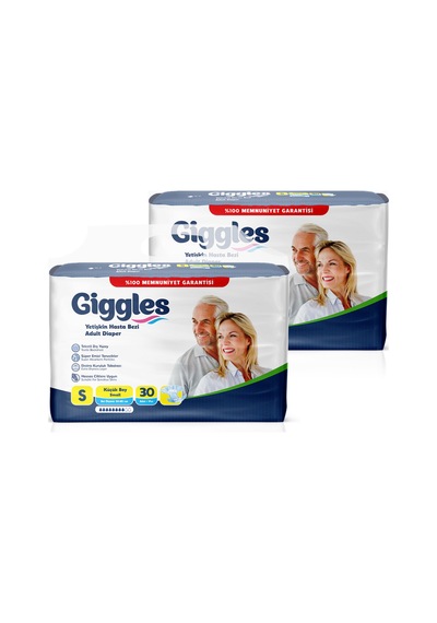 Giggles Yetişkin Bel Bağlamalı Hasta Bezi Small 2 x 30'Lu