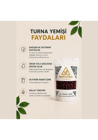 Natutea Turna Yemişi Cranberry 200 G Kuru Meyve 200 G
