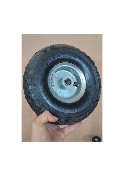 260x85 Mm Çelik Jant Tekerlek Siboplu Bilyeli Rulmanlı Havalı Dublex El Arabası Yük Taşıma Tekeri