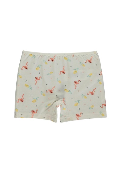 Civil Girls Flamingo 2-12 Yaş Kız Çocuk 2'li Boxer - Standart Çok Renkli