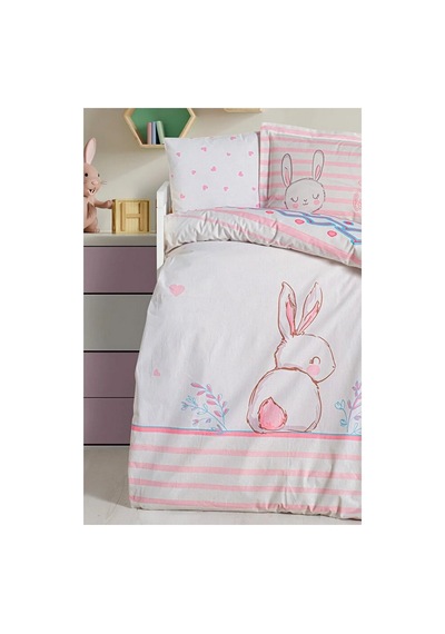 Kanz Ranforce Bebek Nevresim Takım Pembe