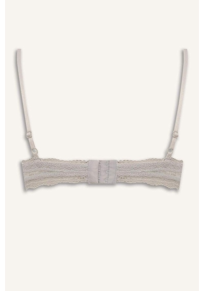 Defacto Dantel Detaylı Çıkarılabilir Kap Çıkarılabilir Pedli Balensiz Bralet G7762ax26spgr93 Gri-gr93