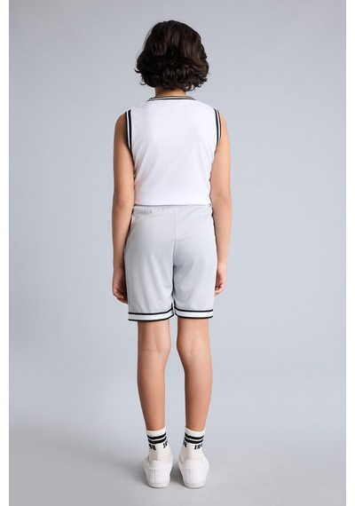 Defacto Oversıze Spor Baskılı Tül Şort Erkek Çocuk H2112a826smgr91 Gri-gr91