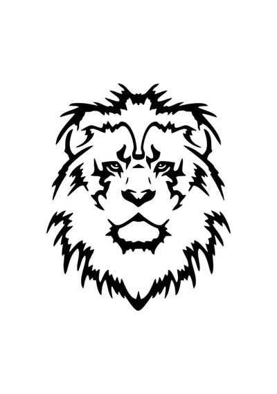 Aslan Kafası 2 Sticker Oto Motor Laptop Duvar Folyo Sticker 10x12 Cm
