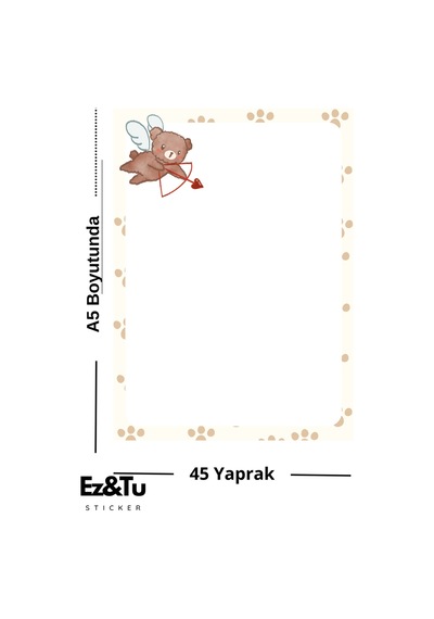 Kalpli Ok Temalı A5 Not Defteri 45 Yaprak Çok Renkli