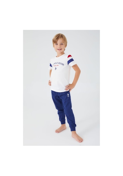 U.S. Polo Assn. U.s. Polo Assn. Intense Krem Erkek Çocuk Kısa Kol Pijama Takım