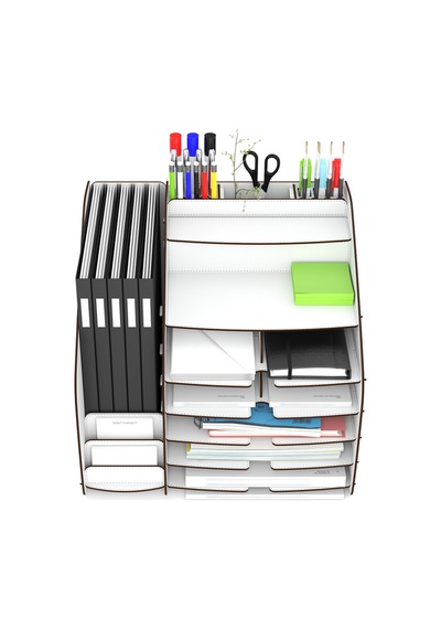 Fx-xl Hexa - 6 Renk - A4 Evrak Rafı Masaüstü Organizer Beyaz - 825756903 Beyaz