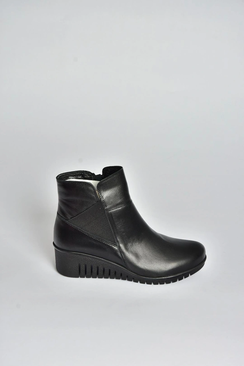 Fox Shoes V324221103 Siyah Hakiki Deri Klasik Kadın Bot Siyah-hakiki Deri