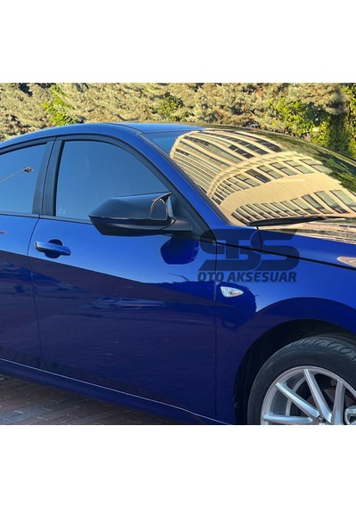 Hyundai Elantra Sinyalli Batman Yarasa Ayna Kapağı Piano Black 2021 Sonrası