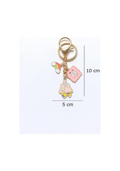Patrick - Sünger Bob Metal Charm Anahtarlık Çok Renkli Çok Renkli