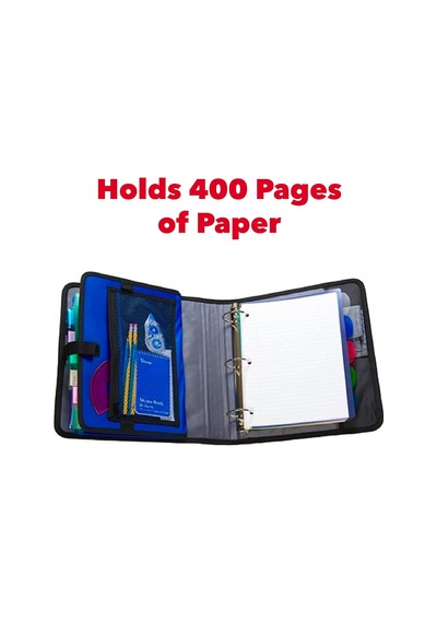 Case-it The Open Tab Velcro Açılış Bağlayıcı - 5 İnç O-halkalar - 5 Renkli Sekme Genişleyen Dosya Klasörü - Çoklu Cepler - 400 Yaprak Kapasitesi - Mavi S-826-a