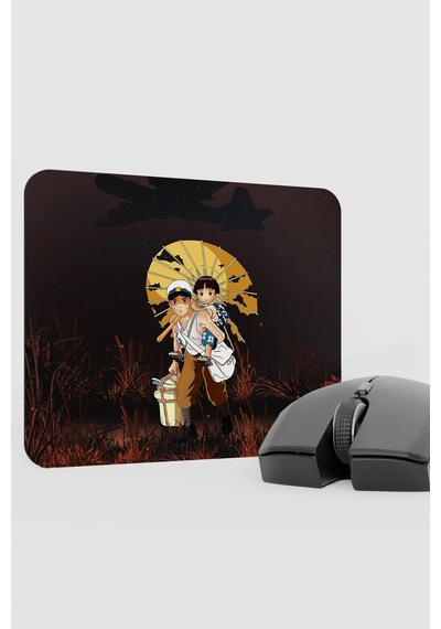 Ateşböceklerinin Mezarı Anime V5 - 22x18 Gaming Kauçuk Kaymaz Taban Mouse Pad Fare Altlığı