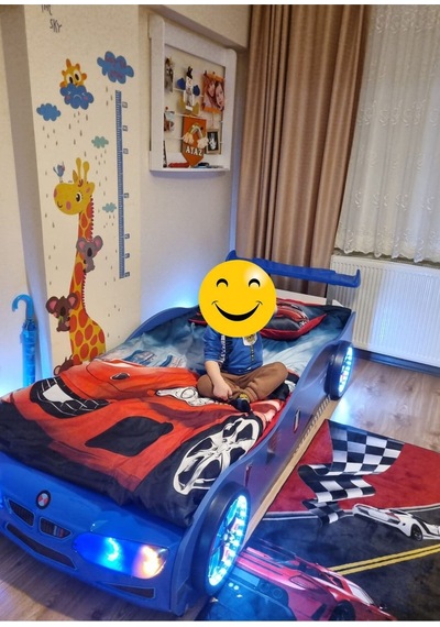 Gt2 - Bmw - Arabalı Yatak - Tekerlekleri Ledli.