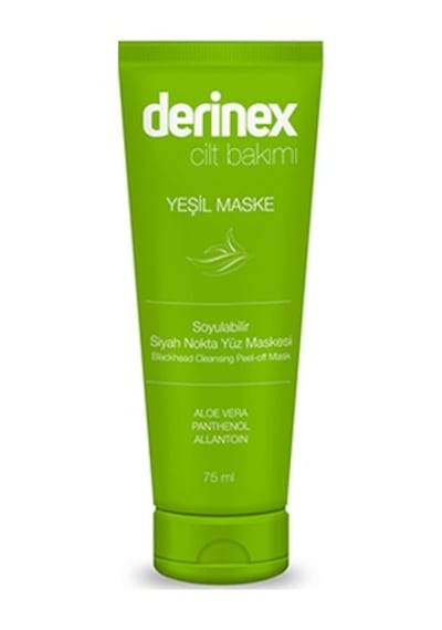 Derinex Yeşil Soyulabilir Siyah Nokta Yüz Maskesi 75 ML