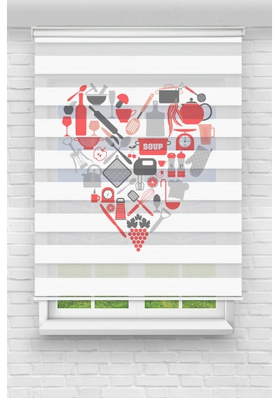 Perdeoutlet38 Baskılı Renkli Mutfak Dijital Baskılı Zebra Perde-cocuk Odası-stor Perde Model:pz-784 Çok Renkli
