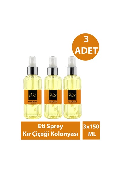 Eti Sprey Kır Çiçeği Kolonyası 150 Ml 3 Adet