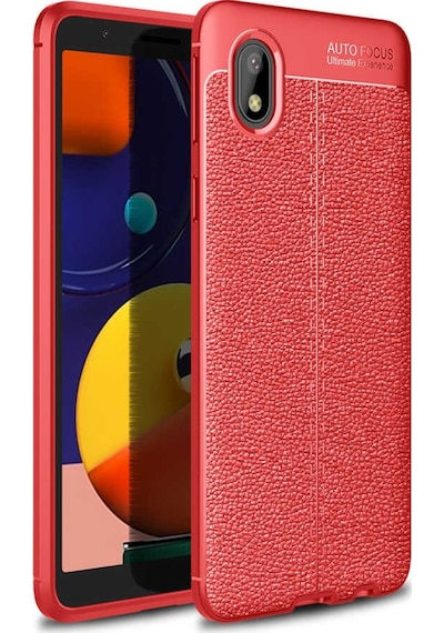 Samsung Uyumlu Galaxy A01 Core Kilif Deri Tarzi Niss Silikon Case 486310483