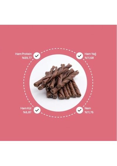 Ayrex Chompo Dana Kolajen Burgu Çubukları 100% Doğal Katkısız Köpek Ödül Maması 100 Gr