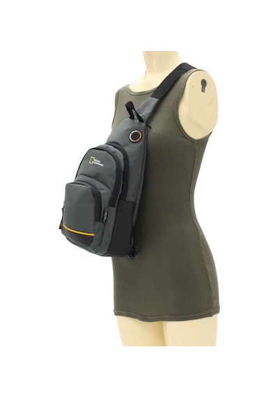 M 1006 Mega Bag Unisex Göğüs Çapraz Çanta, Body Bag Gri