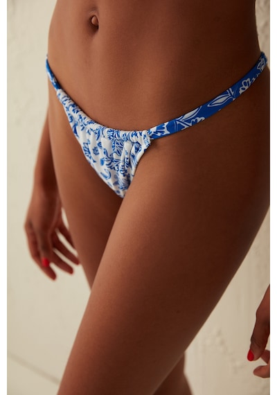 Penti Mavi Beyaz Desenli Pasitea Side Bikini Altı