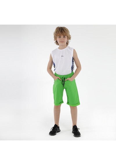 Slazenger Page Erkek Çocuk Şort Yeşil Yeşil