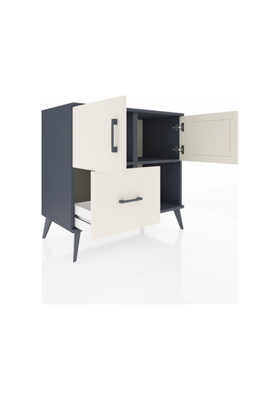 Hyperion Şifonyer 2 Raflı Tek Çekmeceli 2 Kapaklı 88x44x80 Antrasit-aytaşı Aytaşı Hyperion Şifonyer 2 Raflı Tek Çekmeceli 2 Kapaklı 88x44x80 Antrasit-aytaşı Aytaşı