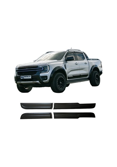 Ford Ranger T9 Kapı Koruma Seti 4 Parça Mat Siyah Kapı Yan Koruma