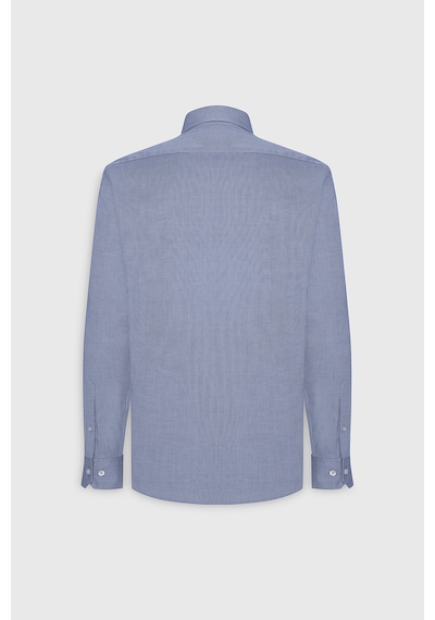 AC&Co / Altınyıldız Classics Erkek Mavi Slim Fit Dar Kesim Düğmeli Yaka %100 Pamuk Oxford Gömlek 4A2000000051MAVXXL Mavi